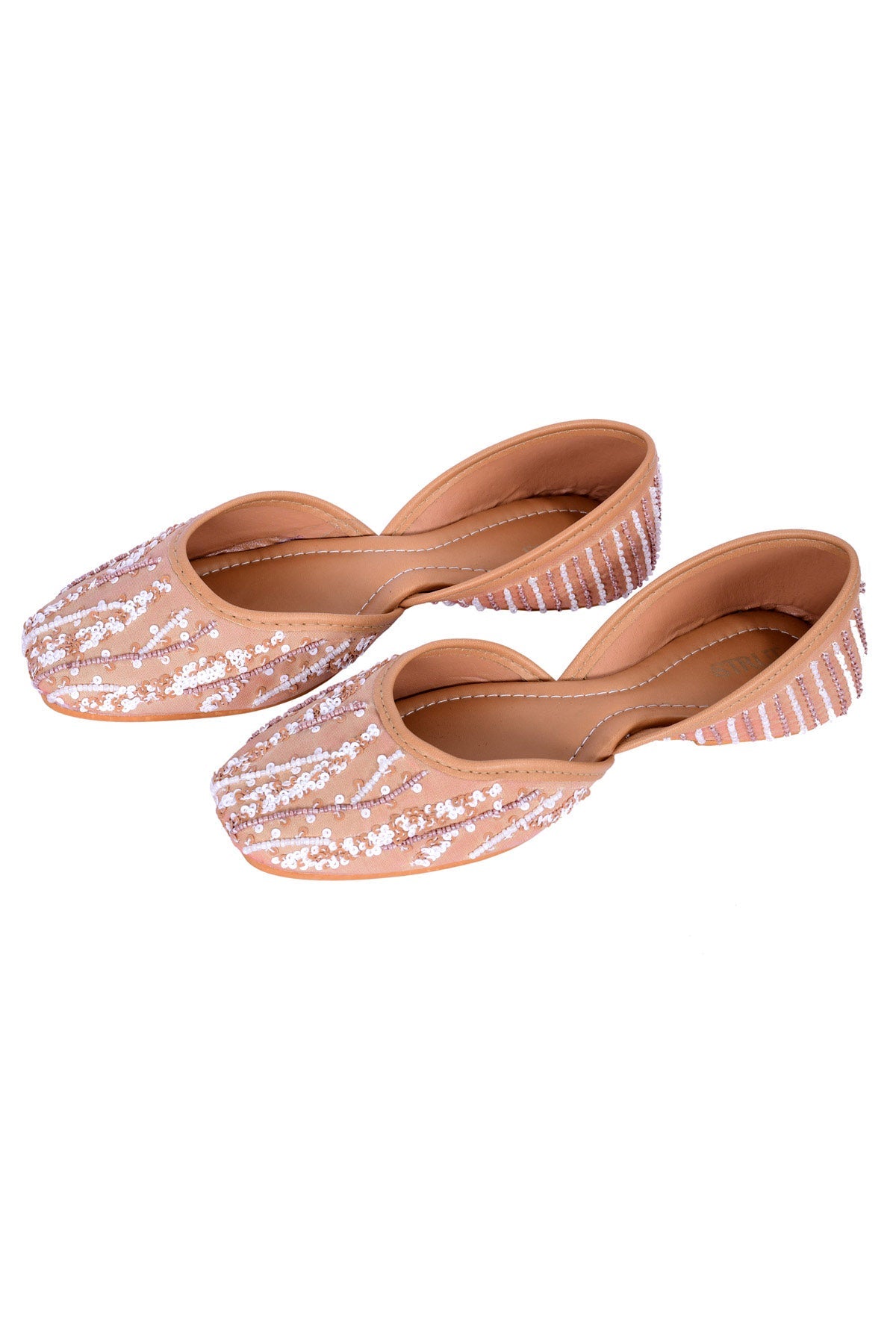 Strut Orange Sequins Embroidered Jutti Accessories online at ScrollnShops